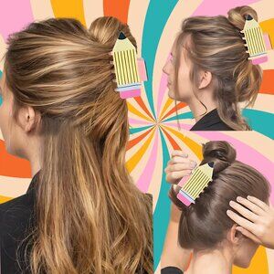 Pre-Packaged 3-Pack Acrylic Pencil Hair Claw Clips | 3.39" x 1.65"